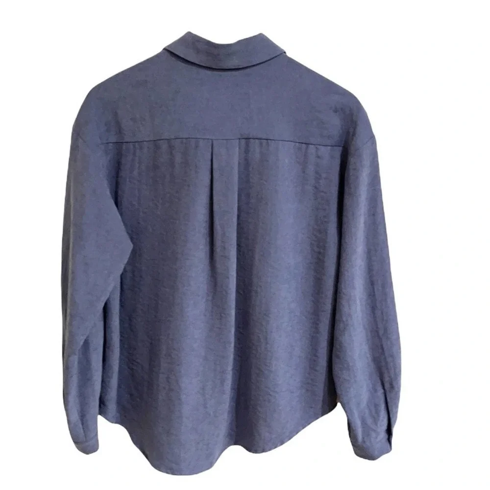 NWT Anthropologie The Korner Sueded Button Front Pocket Shirt SZ S